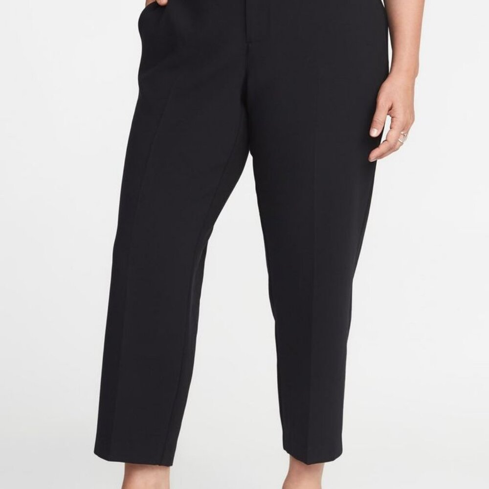 Old Navy Harper Mid Rise Black Straight Leg Dressy Pants Size 18 NWT